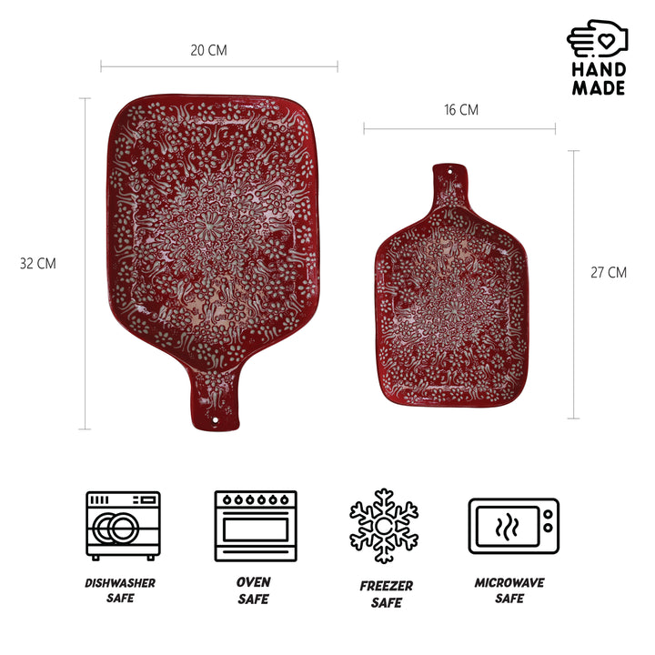 Square Shaped Cheese Plate 2pcs