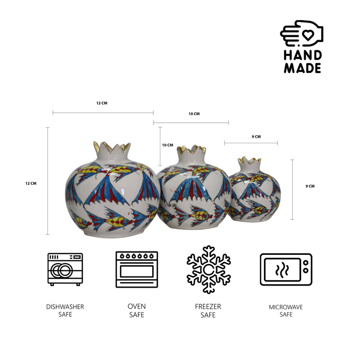 Pomegranate Shaped Vase 3pcs