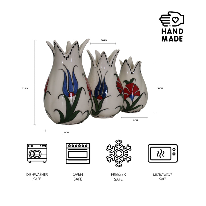 Tulip Shaped Vase 3pcs